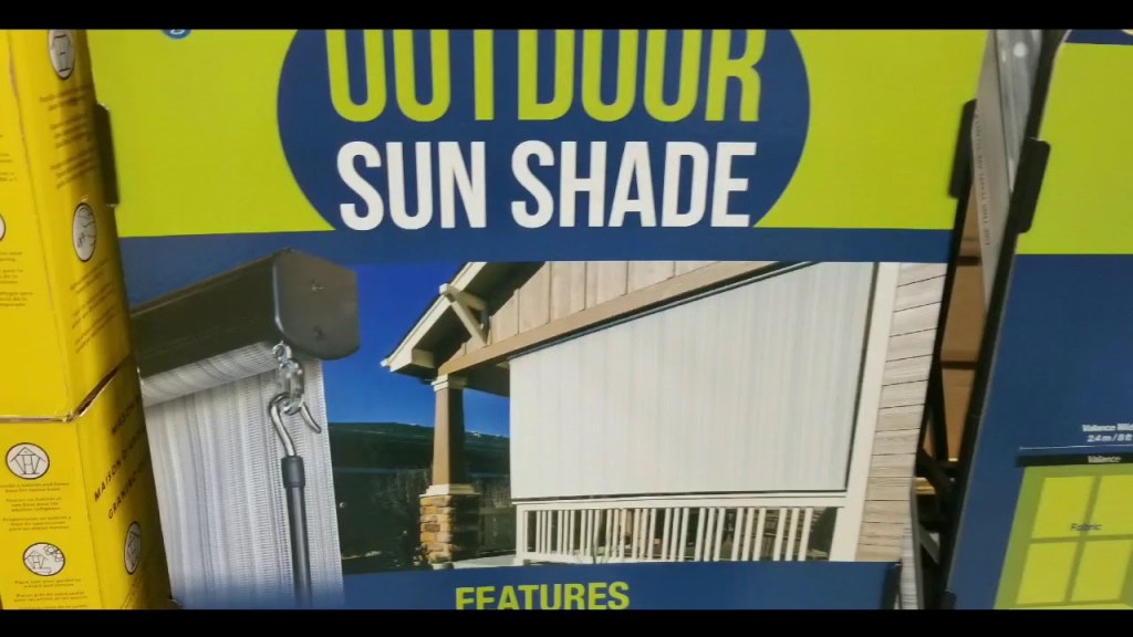 Picture of: Costco! Outdoor Sun Shade ‘x’ Hand operated sun screen! $!!!
