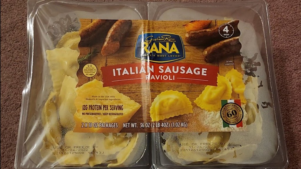 Picture of: Costco Sale Item Review Giovanni RANA Italian Sausage Ravioli Taste Test