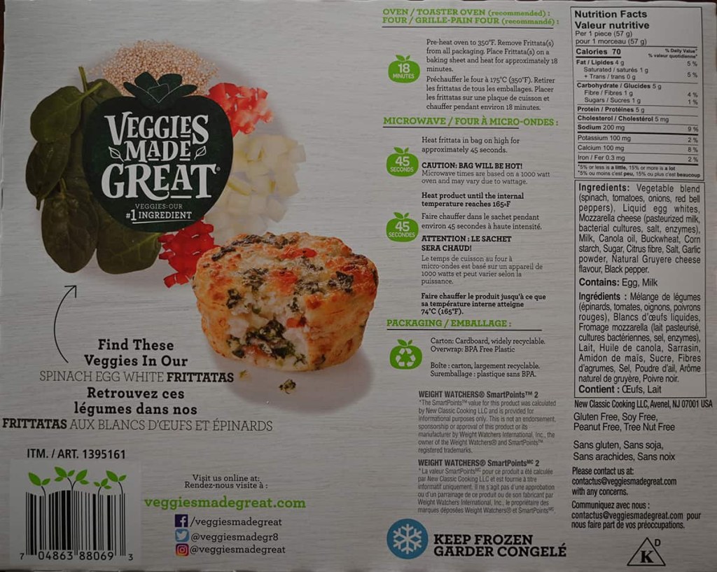 Picture of: Costco Veggies Made Great Spinach Egg White Frittatas Review