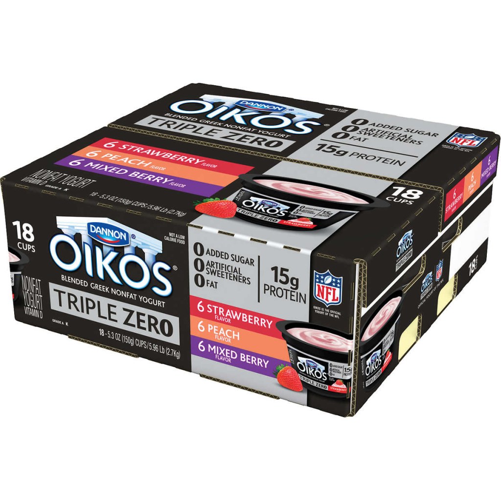 Picture of: Dannon Oikos Triple Zero Greek Nonfat Yogurt, Variety Pack,