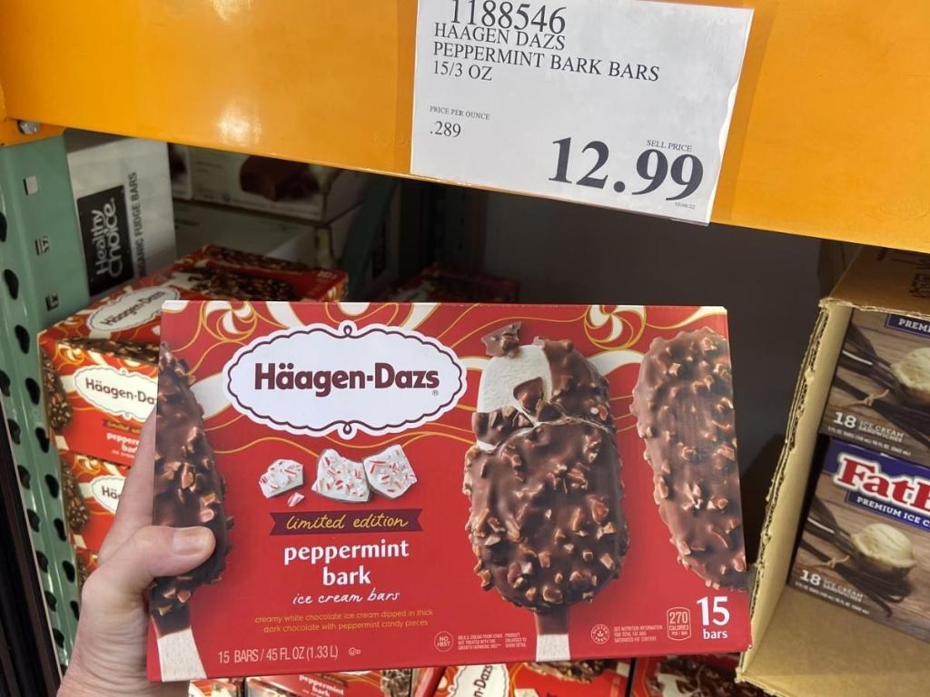 Picture of: Haagen-Dazs Peppermint Bark Ice Cream Bars are Back at Costco for