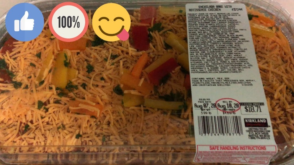 Picture of: Kirkland Enchilada bake with rotisserie chicken  Costco food review!